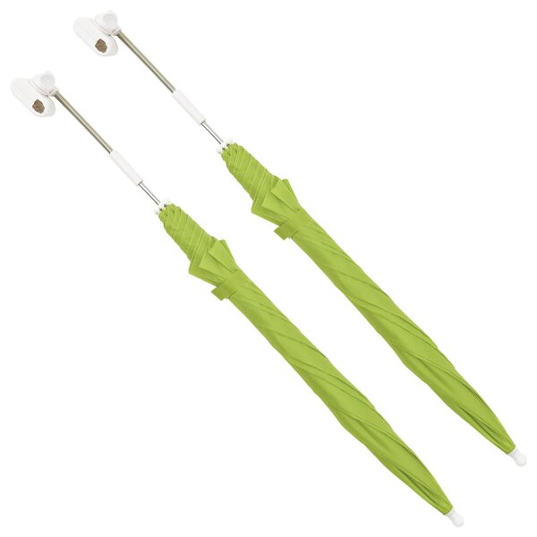2 db zöld napernyő kempingszékhez 105 cm