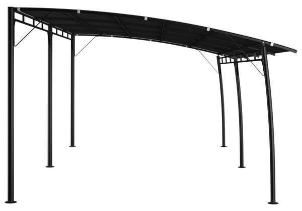 Antracitszürke kerti napellenző 6 x 3 x 2,55 m