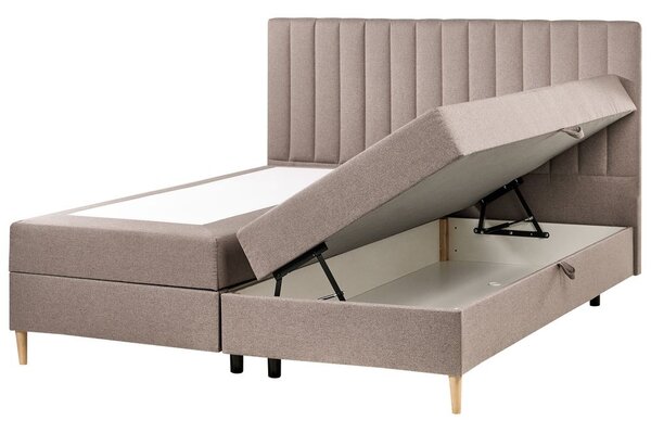 Boxspring ágy tárolóval OFFICER Tópszín 180 x 200 cm