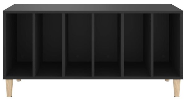 Fekete szerelt fa hanglemezszekrény 100 x 38x 48 cm