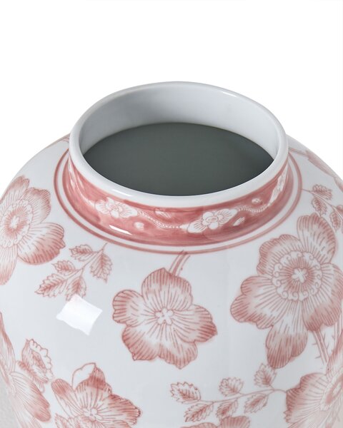Fedeles váza MOGUER Porcelán 36 cm Piros/fehér