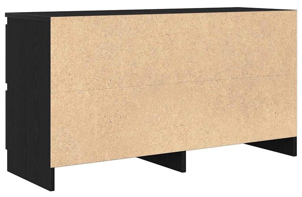 Fekete szerelt fa TV-szekrény 100x35x54 cm