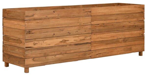 VidaXL újrahasznosított tíkfa és acél magaságyás 150 x 40 x 55 cm