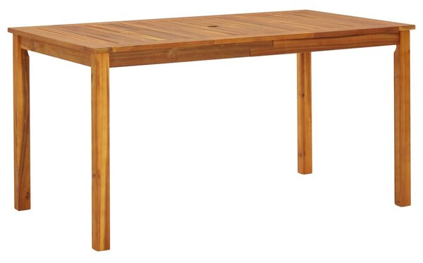 VidaXL tömör akácfa kerti asztal 140 x 80 x 74 cm