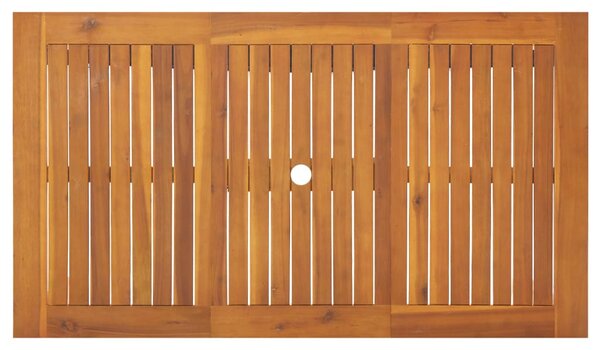 VidaXL tömör akácfa kerti asztal 140 x 80 x 74 cm