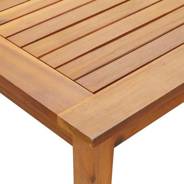 VidaXL tömör akácfa kerti asztal 140 x 80 x 74 cm