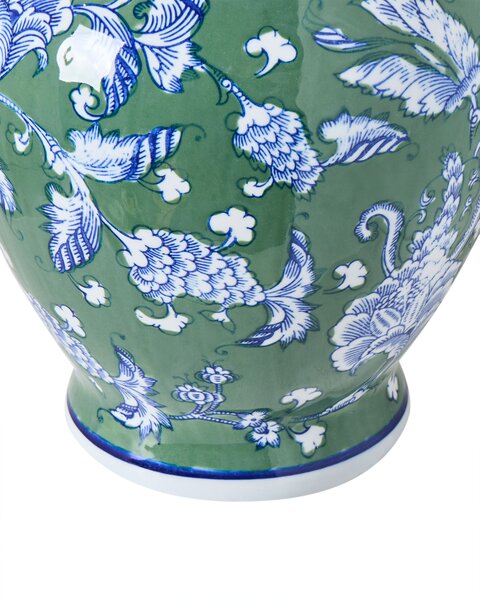 Virágtartó váza VALLADOLID Porcelán 36 cm Zöld