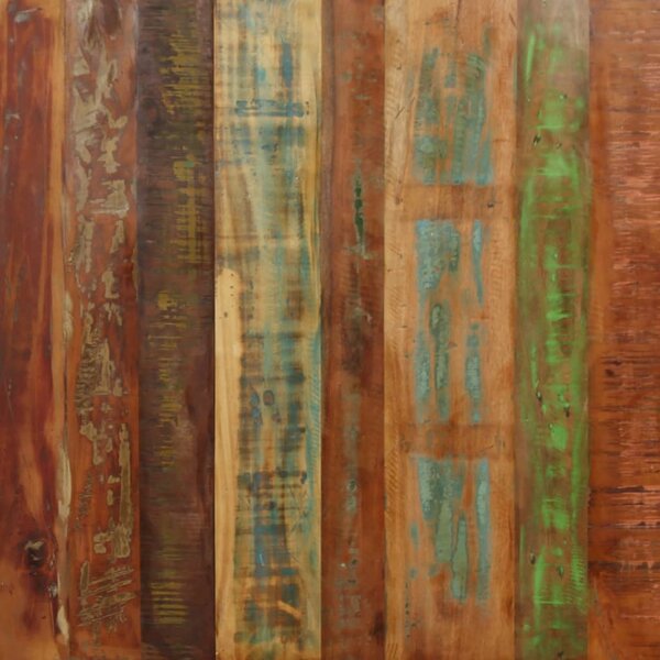 Tömör újrahasznosított fa/acél étkezőasztal 180 cm