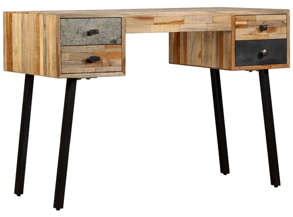 Tömör újrahasznosított fa íróasztal 110 x 50 x 76 cm