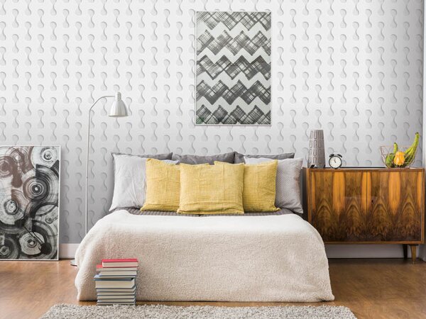 Luxus nem szőtt tapéta szürke modern design
