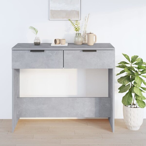 Betonszürke szerelt fa tálalóasztal 90 x 36 x 75 cm