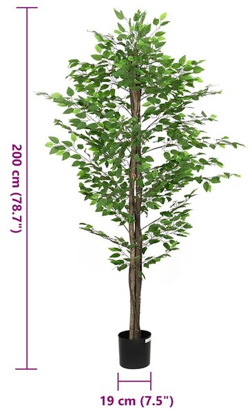 Zöld mű fikusz fa 1260 levéllel 200 cm