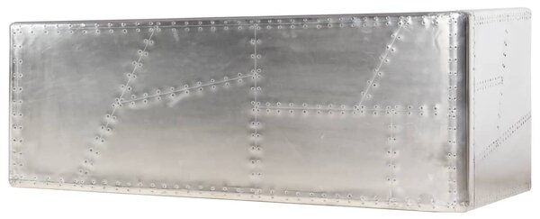 Ezüstszínű fém repülős asztal 112 x 50 x 76 cm