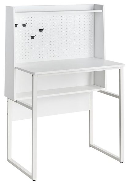 Otthoni íróasztal perforált fallal BUXTON Fehér 84 cm 48 cm