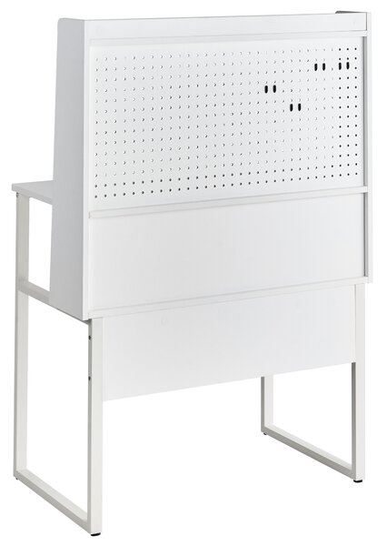 Otthoni íróasztal perforált fallal BUXTON Fehér 84 cm 48 cm