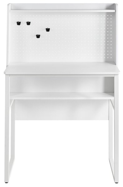Otthoni íróasztal perforált fallal BUXTON Fehér 84 cm 48 cm