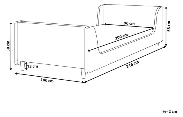 Gyerekágy Buklé LAYE 90 x 200 cm Bézs