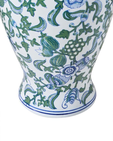 Virágtartó váza SEGOWIA Porcelán 47 cm Fehér/kék