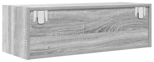 Szürke sonoma színű szerelt fa TV-szekrény 80x31x25,5 cm