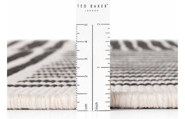 Fekete-krémszínű kerek kültéri-beltéri szőnyeg ø 160 cm Haringey Bounds – Ted Baker
