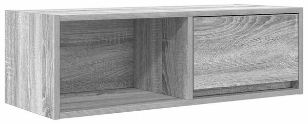 Szürke sonoma színű szerelt fa TV-szekrény 80x31x25,5 cm