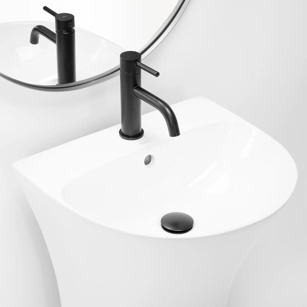 Rea Rita Slim, szabadon álló mosdó 480x420x835mm, fehér fényes, REA-U9901