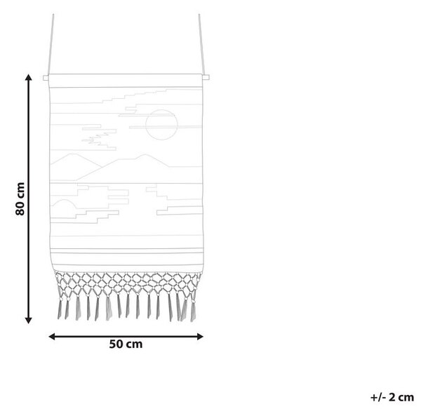 Függő dekoráció SADDA Pamut 80 cm Színes