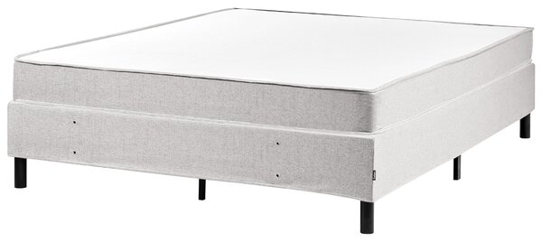 Fejtámla nélküli boxspring ágy COUNTESS 160 x 200 cm Világosszürke