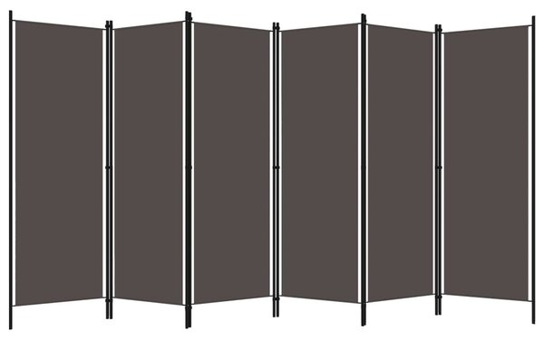 Antracitszürke 6 paneles paraván 300 x 180 cm