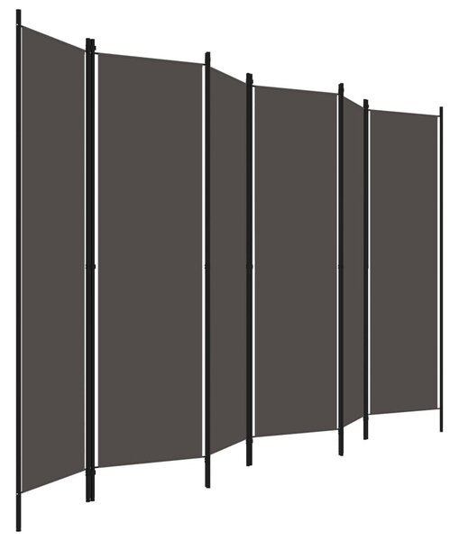 Antracitszürke 6 paneles paraván 300 x 180 cm