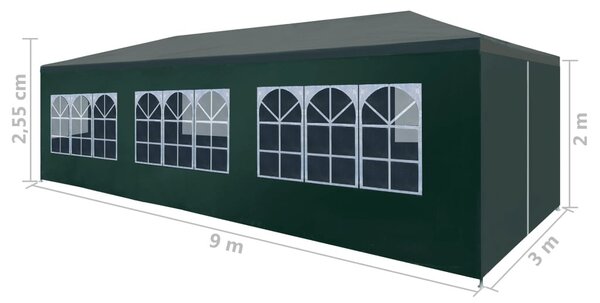 Zöld partisátor 3 x 9 m