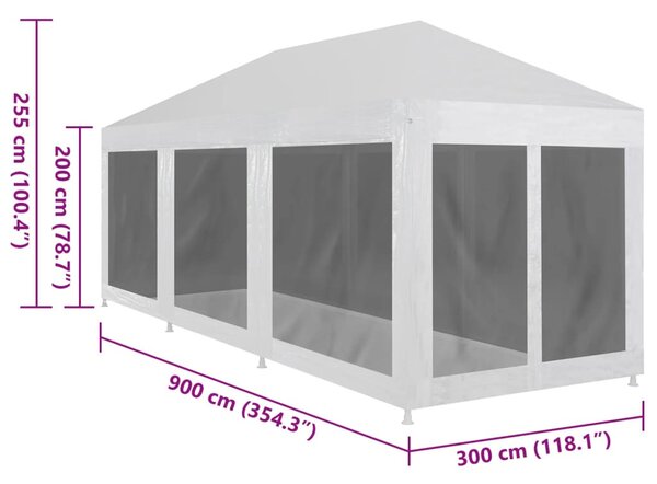 Partisátor 8 hálós oldalfallal 9 x 3 m