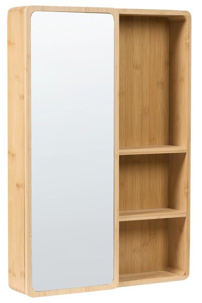 Fürdőszobai tükrös faliszekrény GUATAVITA 41 cm 61 cm Világosbarna