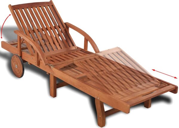 Tömör akácfa napozóágy