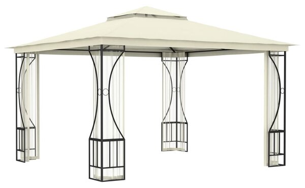 Krémszínű pavilon hálóval 300 x 300 x 265 cm