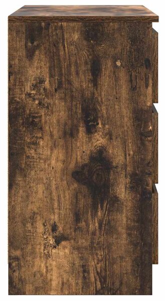 Füstölt tölgy szerelt fa tálalószekrény fiókos 71x35x65 cm