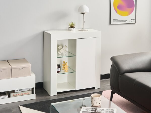 Komód LED világítással KAMLOOPS Fehér