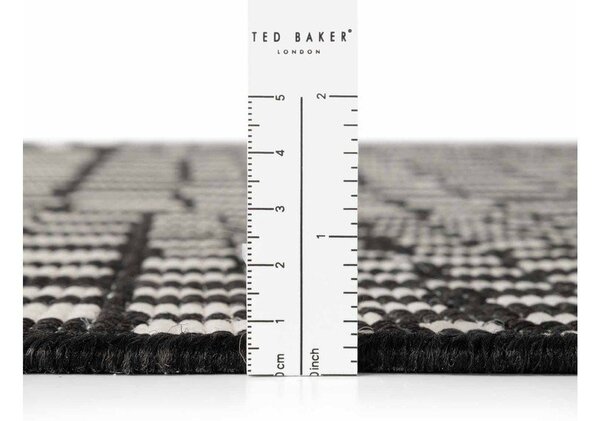 Fekete-krémszínű kültéri-beltéri szőnyeg 200x300 cm Haringey Barkham – Ted Baker