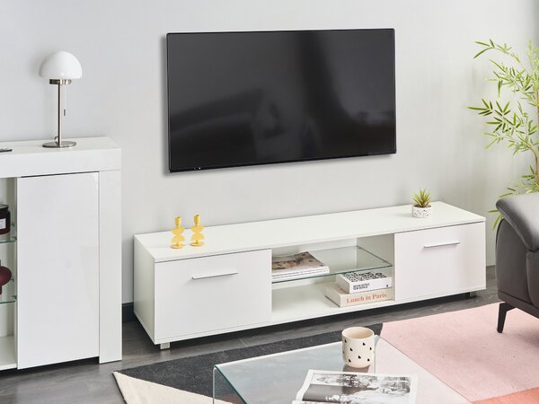 TV-állvány LED világítással BANFF Fehér