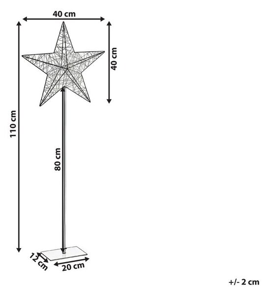 Kültéri dekoráció LED SANNAN Csillag 110 cm Fekete