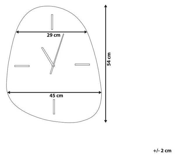 Fali óra ALMANSA 45 cm Ezüst