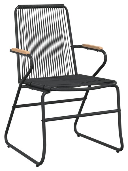 7 részes fekete PVC rattan kerti étkezőgarnitúra