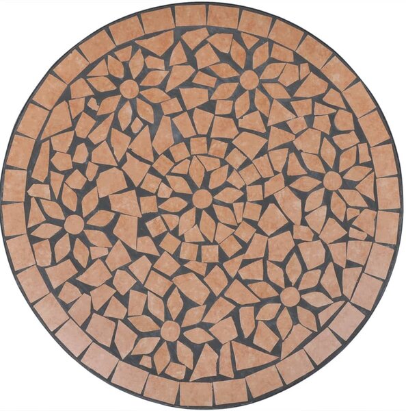 Terrakotta mozaik bisztró asztal 60 cm