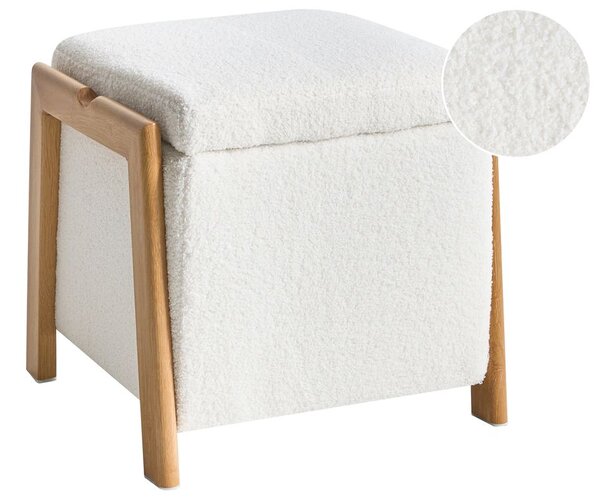 Tárolós puff EDLAND Buklé 45 cm 43 cm Fehér