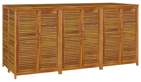 Tömör akácfa kerti tárolóláda 210 x 87 x 104 cm