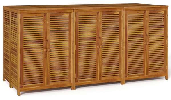 Tömör akácfa kerti tárolóláda 210 x 87 x 104 cm