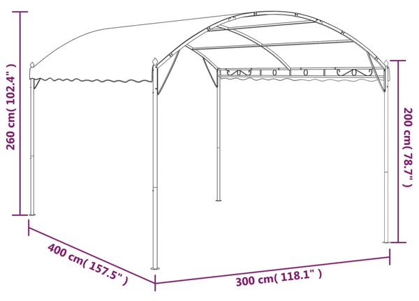Antracitszürke napellenző 3 x 4 m