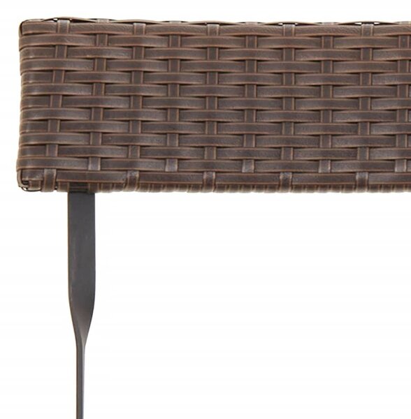 8 db barna polyrattan összecsukható bisztrószék