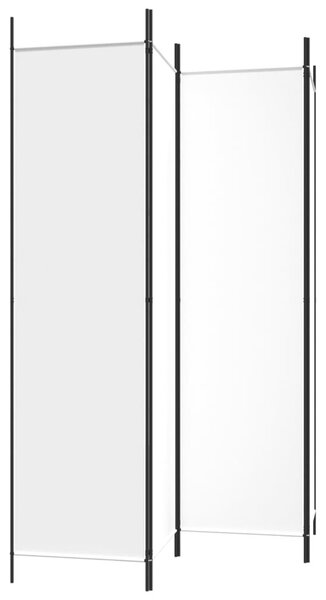 4 paneles fehér szövet térelválasztó 200 x 200 cm