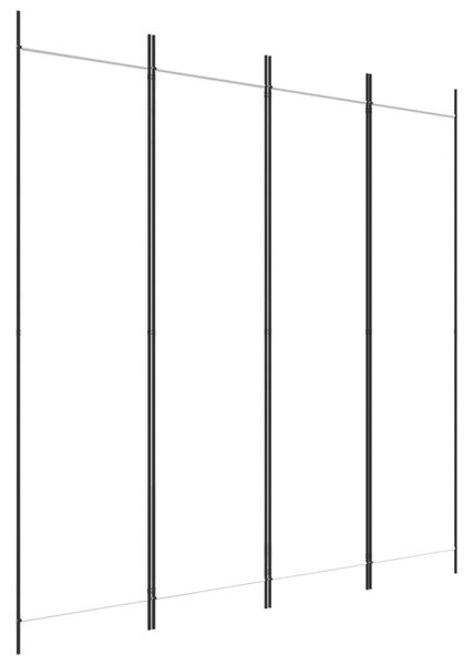 4 paneles fehér szövet térelválasztó 200 x 200 cm